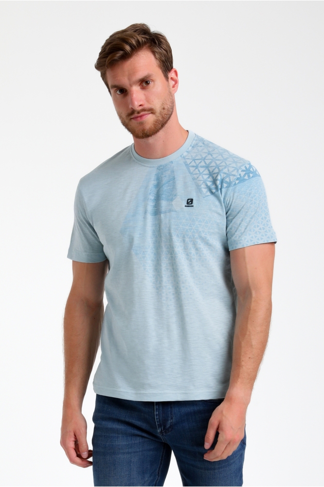 KATOENEN PRINT T SHIRT 155517 4001 bright blue